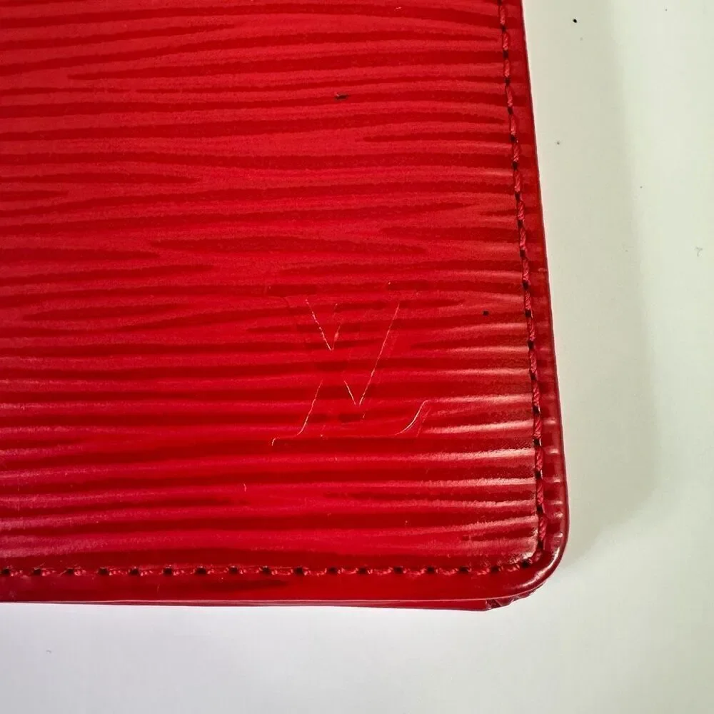 Louis‎ Vuitton Red Epi Leather Slim Vertical Bifold